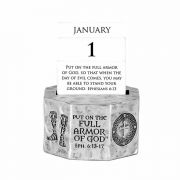 Perpetual Calendar  Armor Of God Pwtr Resin 1.5 Inches - (Pack of 2)