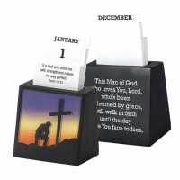 2pk -Perpetual Calendar  Man Of God Resin - (Pack of 2)