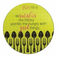 2pk -Cutting Board He Satisfies The Thristy Gls 8 Inches - (Pack of 2)