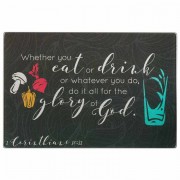 2pk -Cutting Board Whether You Eat Or DriNecklace Gls 8 Inches - (Pack of 2)