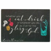 2pk -Cutting Board Whether You Eat Or DriNecklace Gls 8 Inches - (Pack of 2)
