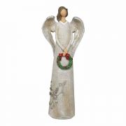 Angel Holding Wreath Resin 12 - Figurine