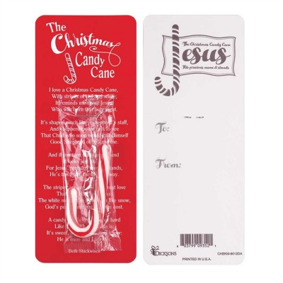 Bookmark-The Christmas Candy Cane (full verse) Refill (Pack of 36) - 603799105835 - CHBKM-8012R