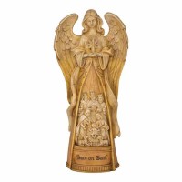 Angel Figure With Nativity Scene