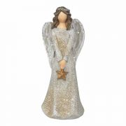 Angel With Star - 4 Inches H - Figurine - (Pack of 12)