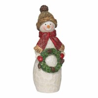 6pk -Snowman With Wreath - 6 Inches H - Figurine - (Pack of 6)