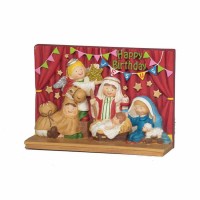 2pk -Figurine Res 3.625 Happy Birthday - (Pack of 2) 2pk -Figurine Res 3.625 Happy Birthday - (Pack of 2)