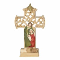 4pk -Cross With Holy Family - 6 1/2 Inches H - (Pack of 4)