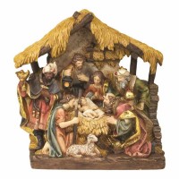 Figurine 1 Piece Nativity W/creche Resin 12 Inches H