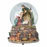 Holy Family Water Globe W/animals