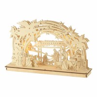 Nativity Manger Wood 11 8 Led