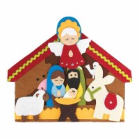 2pk -7 Piece Felt Movable Nativity - (Pack of 2)