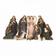 10 Piece Nativity Set Resin 7 Inches H