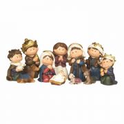 11 Piece Nativity Set Resin 3 3/4 Inches H
