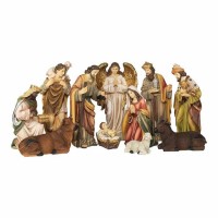 11 Piece Traditional Christmas Nativity Set 7.5"H