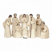 8 Pc Nativity Resin 6 3/4 Inches H