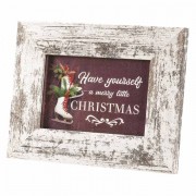 Photo Frame Tabletop Merry...christmas Mdf 4x6