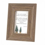 Photo Frame Tabletop Fear Not Lk2:10-11 4x6brn
