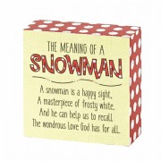 Plaque Tabletop Snowman Mdf 3 7/8 Inches H