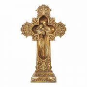 Gold Cross With Holy Family