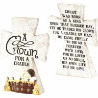 Cross Tabletop A Crown For A Cradle Resin 6 Inches