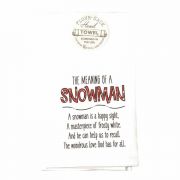 Towel Floursack Snowman Cotton 18x22