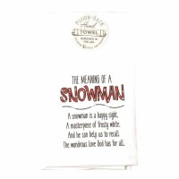 Towel Floursack Snowman Cotton 18x22