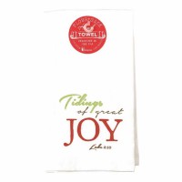 Towel Floursack Tidings..joy Cotton 18x22