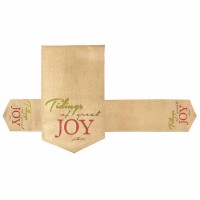 Table Runner Tidings..joy Cotton Canvas 12 Inches X72 Inches Table Runner Tidings..joy Cotton Canvas 12 Inches X72 Inches