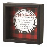 Plaque Tabletop Simply Christmas Mdf 4 58x4 5