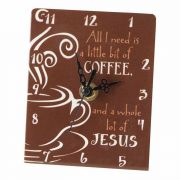 Clock Tabletop All I Need Is A Bit Of Coffee - (Pack of 3)