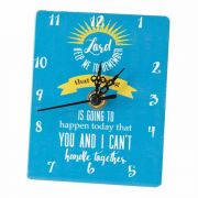 Clock Tabletop Lord Help Me To Remember Metal - (Pack of 3)