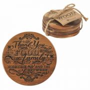 Coaster Thank You For Food Wood 4x4