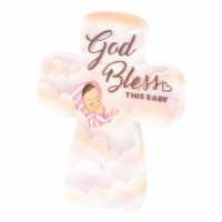 Cross Tabletop Baby Girl Resin 5 Inches