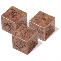 6pk -Desk Cube Full Armor Resin Ant Copper 2 Inches - (Pack of 6)