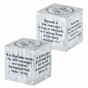Desk Cube Man Of God Jer.17:7 Resin 2x2x2 - (Pack of 6)