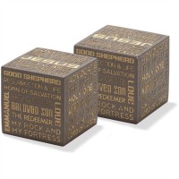 4pk -Cube Resin 2x2 Names Of Jesus - (Pack of 4)