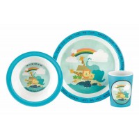 2pk -Dish Set Noah's Ark Two By Two Melamine - (Pack of 2)