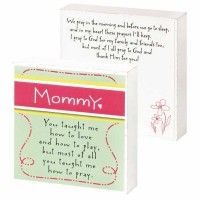 2pk -Plaque Double Sided Mommy Mdf 3x3 - (Pack of 2)