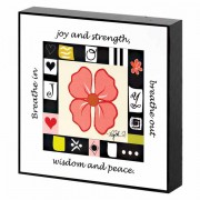 2pk -Plaque Double Sided Breathe In Joy & Mdf 4x4 - (Pack of 2) 2pk -Plaque Double Sided Breathe In Joy & Mdf 4x4 - (Pack of 2)