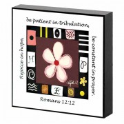 2pk -Plaque Double Sided Rejoice In Hope Mdf 4x4 - (Pack of 2) 2pk -Plaque Double Sided Rejoice In Hope Mdf 4x4 - (Pack of 2)