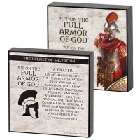 2pk -Plaque Double Sided Helment Of Salvation Mdf 4x4 - (Pack of 2)