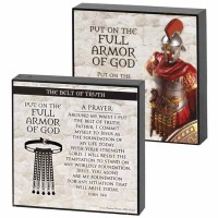 2pk -Plaque Double Sided Belt Of Truth Mdf 4x4 - (Pack of 2)
