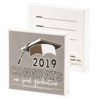 2pk -Plaque Double Sided Graduation Mdf 4x4 - (Pack of 2)