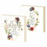 Plaque Double Sided She Believed She Could Mdf4x4