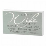 2pk -Plaque Double Sided Let The Wife Mdf 5x3 - (Pack of 2) 2pk -Plaque Double Sided Let The Wife Mdf 5x3 - (Pack of 2)