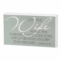2pk -Plaque Double Sided Let The Wife Mdf 5x3 - (Pack of 2)