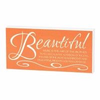 2pk -Plaque Double Sided Beautiful Music Is Mdf 6x3 - (Pack of 2)