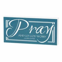 2pk -Plaque Double Sided Pray And Let God Mdf 6x3 - (Pack of 2)