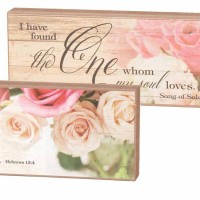 2pk -Plaque Double Sided Our Wedding Day Mdf 8x3 - (Pack of 2)